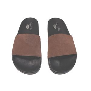 Dr Scholl's original collections Brown slip on leather slipper sandal size 10M